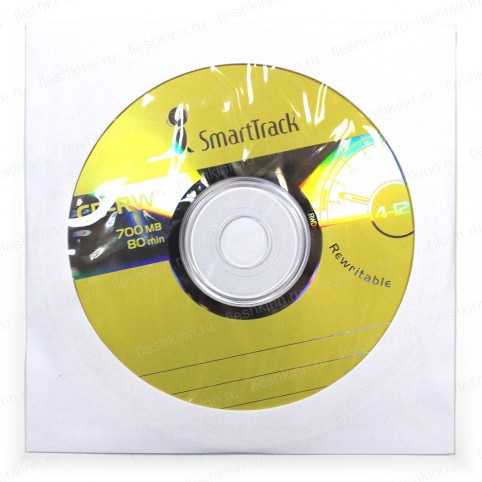 Диск CD-RW SmartTrack 700Mb 4-12x Конверт1