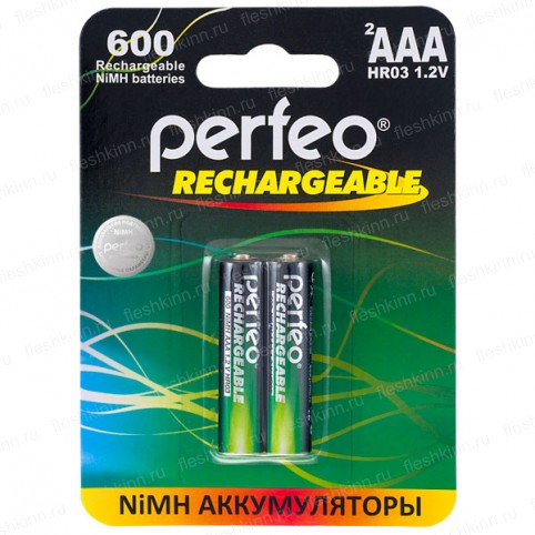Аккумулятор Perfeo AAA, HR03 600mAh Ni-Mh BP2