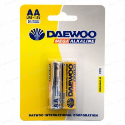Батарейка Daewoo AA, LR06 BP2 (20)