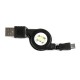 Кабель USB - microUSB Dialog (HC-A5608) рулетка, 0.8м