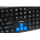 Клавиатура проводная Dialog Multimedia KM-025U, чёрный/синий (USB)