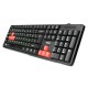 Клавиатура проводная Dialog Standart KS-030U, чёрный/красный (USB)