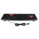 Клавиатура проводная Nakatomi KN-02U, чёрный/красный (USB)