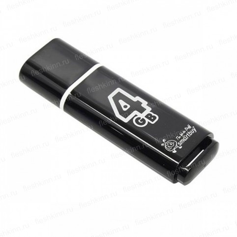 USB накопитель SmartBuy Glossy 4GB USB2.0, чёрный