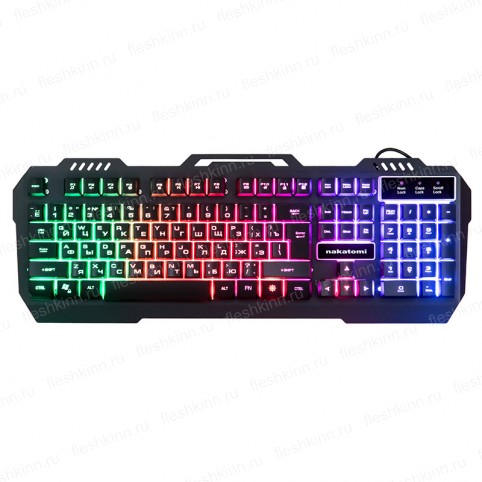 Клавиатура проводная Nakatomi KG-35U игровая с подсветкой, чёрный (USB)