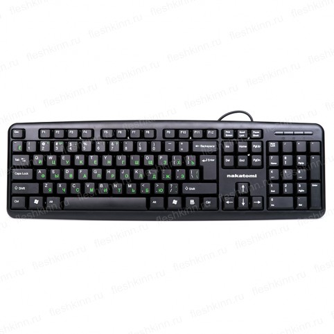 Клавиатура проводная Nakatomi KN-02U, чёрный (USB)