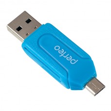 Картридер Perfeo PF-VI-O004, синий (USB+OTG)