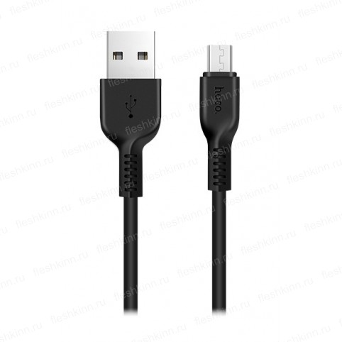 Кабель USB - microUSB Hoco X13 чёрный, 1м