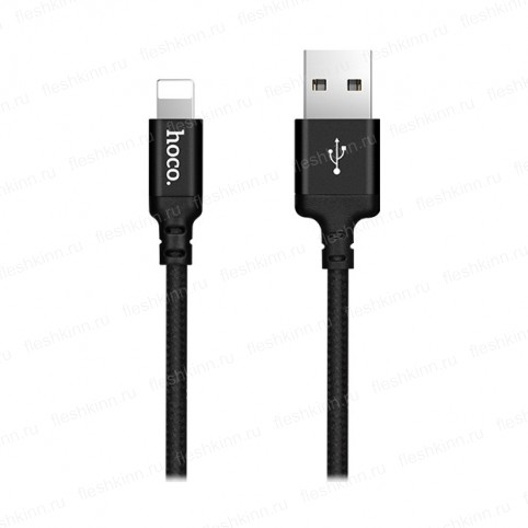 Кабель USB - 8pin Hoco X14 чёрный, 1м