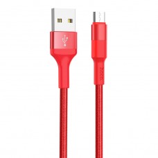 Кабель USB - microUSB Hoco X26 красный, 1м