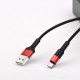 Кабель USB - microUSB Hoco X26 черный/красный, 1м