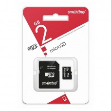 Карта памяти SmartBuy microSD 2GB + SD адаптер