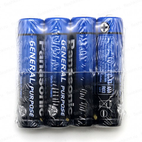 Батарейка Panasonic General Purpose AAA, R03 SR4 (60)