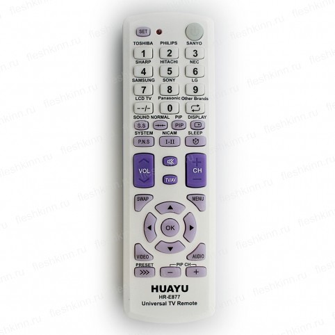 Пульт ДУ для TV Huayu HR-E877 универсальный, фиолетовый