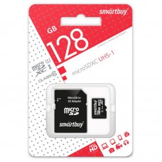 Карта памяти SmartBuy microSDXC 128GB class10 UHS-I + SD адаптер