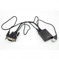 Адаптер VGA(M) + Jack3.5(M) - HDMI(F) NoName A401BK