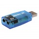 Адаптер USB A(M) - 2 x Jack3.5 (F) NoName A803BL