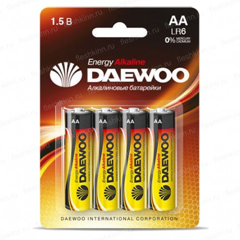 Батарейка Daewoo AA, LR06 BP4 (40)