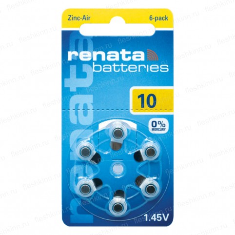 Батарейка Renata ZA10 BP6 (60)