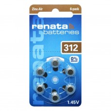 Батарейка Renata ZA312 BP6 (60)
