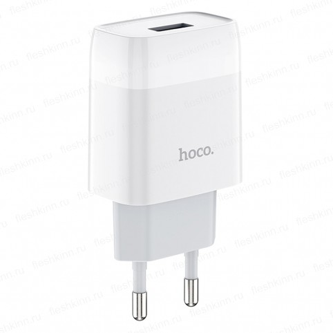 Зарядное устройство Hoco C72A, белый (1xUSB, 2.1A)