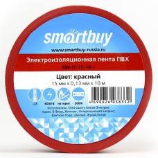 Изолента SmartBuy 0.13x15мм-10м SBE-IT-15-10r (10)