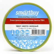 Изолента SmartBuy 0.13x15мм-20м SBE-IT-15-20yg (10)