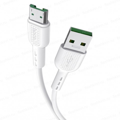 Кабель USB - microUSB Hoco X33 белый, 1м
