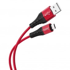 Кабель USB - microUSB Hoco X38 красный, 1м