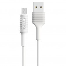 Кабель USB - microUSB Borofone BX1 EZSync белый, 1м