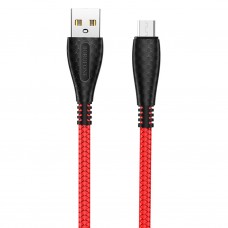 Кабель USB - microUSB Borofone BX38 Cool красный, 1м