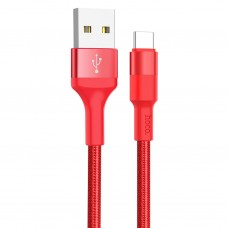 Кабель USB - Type-C Hoco X26 красный, 1м