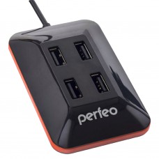 USB Хаб Perfeo PF-VI-H028 (PF_A4527), 4xUSB2.0, чёрный