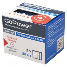 Батарейка GoPower AAA, LR03 SR4 (20)