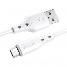 Кабель USB - microUSB Borofone BX48 белый, 1м