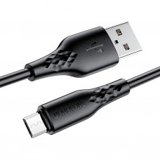 Кабель USB - microUSB Borofone BX48 чёрный, 1м