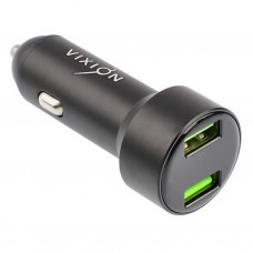 Автомобильное зарядное устройство Vixion U20, чёрный (2xUSB, 2.4A)