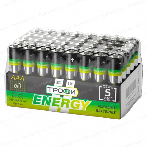 Батарейка Трофи Energy LR03 SR4 (40)