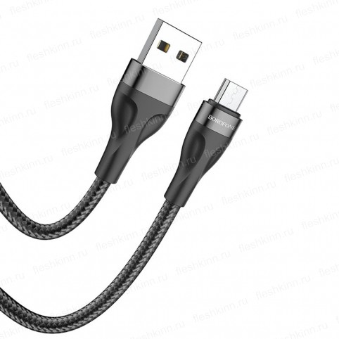 Кабель USB - microUSB Borofone BX61 Source чёрный, 1м