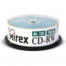 Диск CD-RW Mirex 700Mb 4-12x CB-25