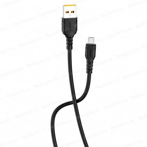 Кабель USB - microUSB Denmen D06V чёрный, 1м