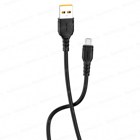 Кабель USB - microUSB Denmen D08V чёрный, 1м