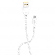 Кабель USB - Type-C Denmen D06T белый, 1м