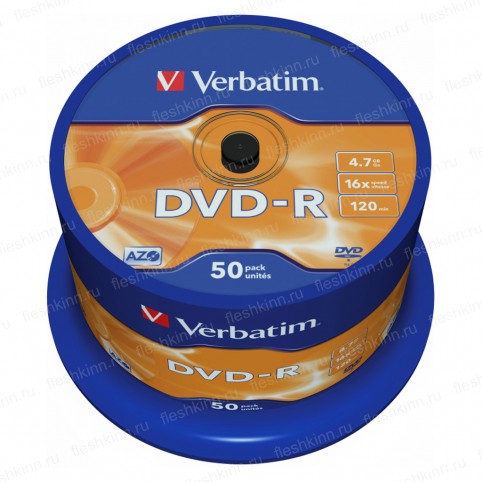 Диск DVD-R Verbatim 4.7GB 16x CB50