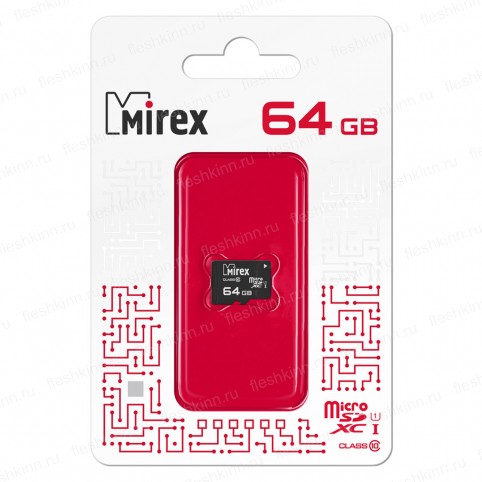 Карта памяти Mirex microSDXC 64GB class10 UHS-I