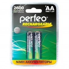 Аккумулятор Perfeo AA, HR06 2600mAh Ni-Mh BP2 пластик