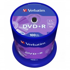 Диск DVD+R Verbatim 4.7GB 16x CB100