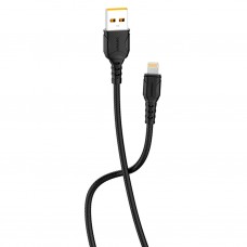 Кабель USB - 8pin Denmen D08L чёрный, 1м