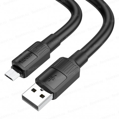 Кабель USB - microUSB Hoco X84 чёрный, 1м