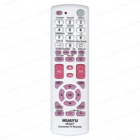 Пульт ДУ для TV Huayu HR-E877 розовый, универсальный